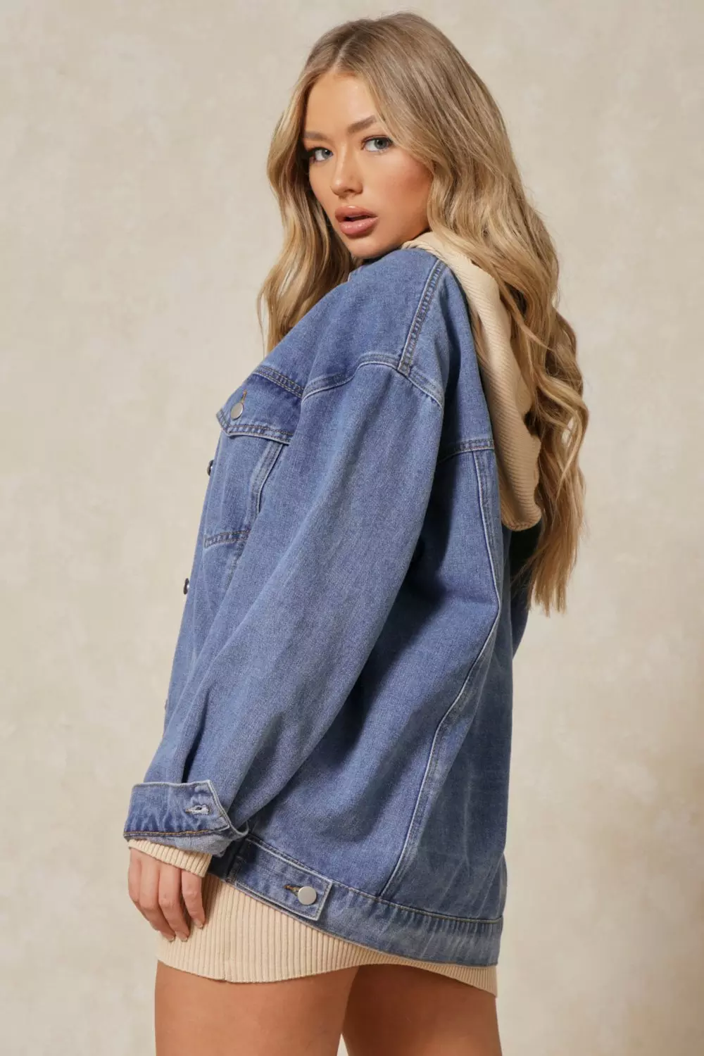 Extreme Oversized Volume Sleeve Denim Jacket | Misspap UK